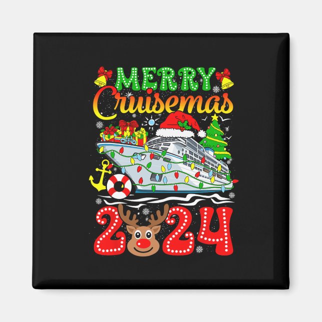 Merry Cruisemas 2024 Cruise Christmas Rudolph Xmas Magnet (Vorne)
