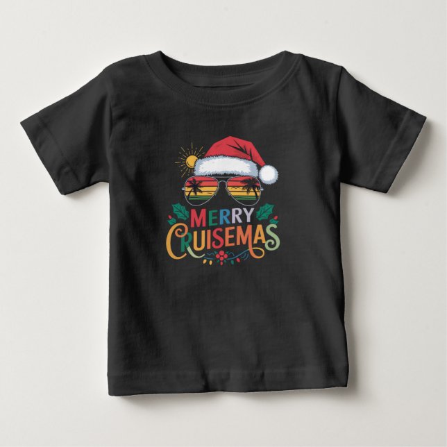 Merry Cruisemas 2024 Weihnachten Weihnachtsmann Baby T-shirt (Vorderseite)