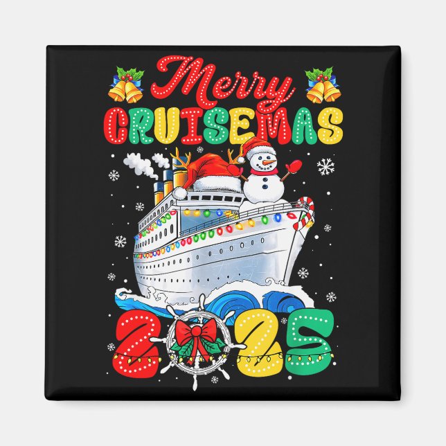Merry Cruisemas 2025 Christmas Santa Groovy Cruise Magnet (Vorne)