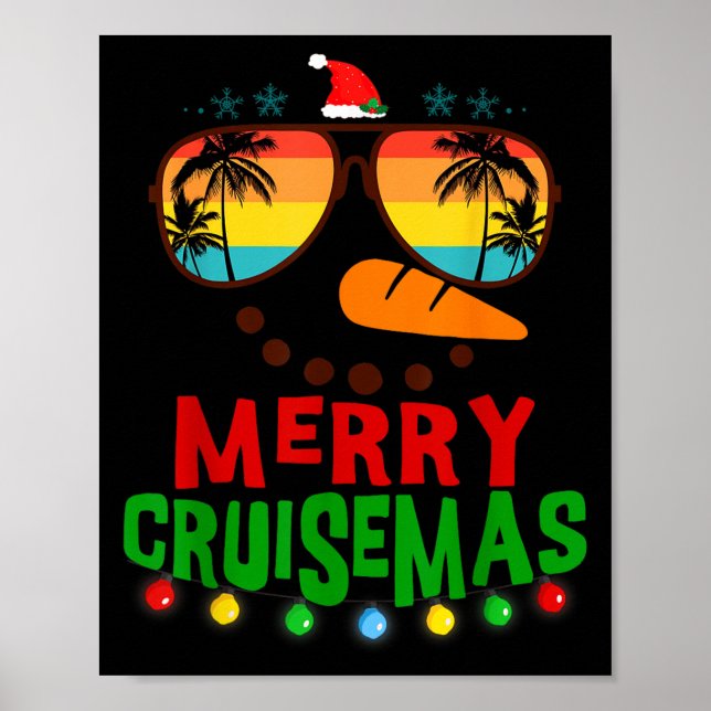 Merry Cruisemas 2025 Christmas Santa Snowman Cruis Poster (Vorne)