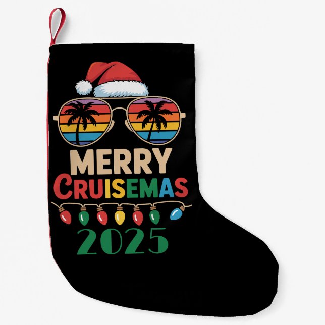 Merry Cruisemas 2025 Personalized Xmas Cruise Kleiner Weihnachtsstrumpf (Vorderseite)