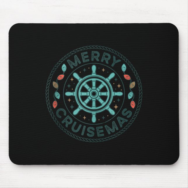 Merry Cruisemas Christmas Cruise Matching Family X Mousepad (Vorne)