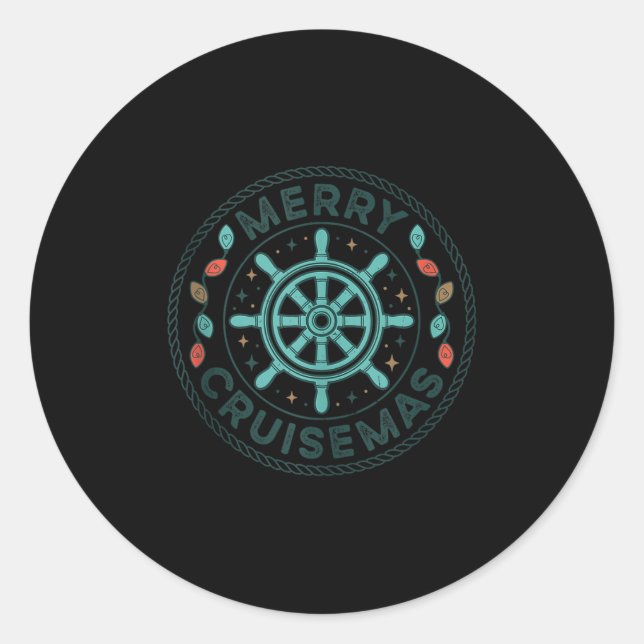 Merry Cruisemas Christmas Cruise Matching Family X Runder Aufkleber (Vorderseite)