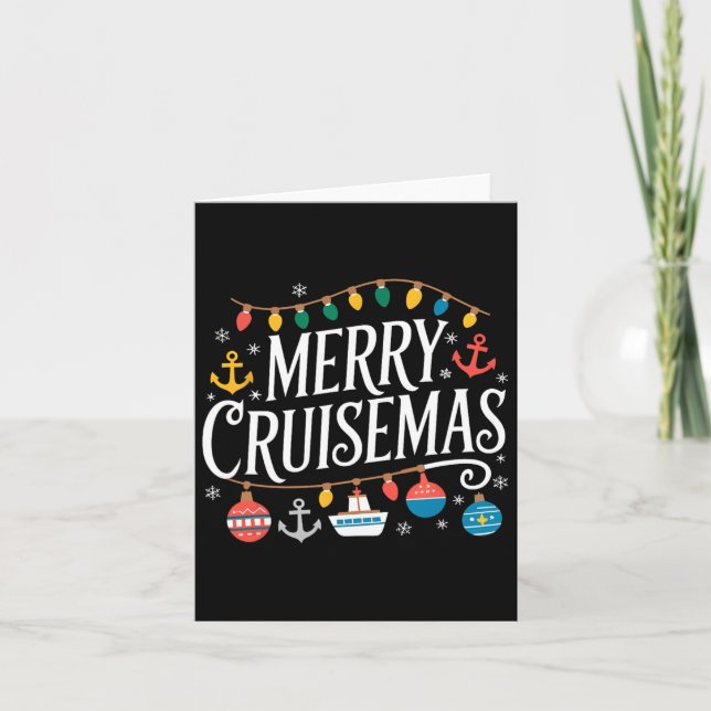 Merry Cruisemas Christmas Cruise S Family Cruisin Karte (Vorderseite)