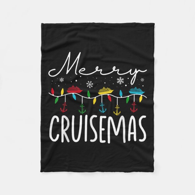 Merry Cruisemas Christmas Family Cruisin Funny Cru Fleecedecke (Vorderseite)