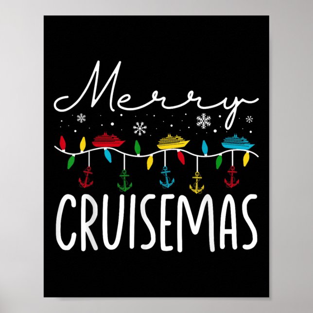 Merry Cruisemas Christmas Family Cruisin Funny Cru Poster (Vorne)
