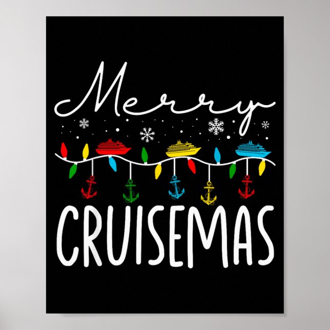 Merry Cruisemas Christmas Family Cruisin Funny Cru Poster (Vorne)