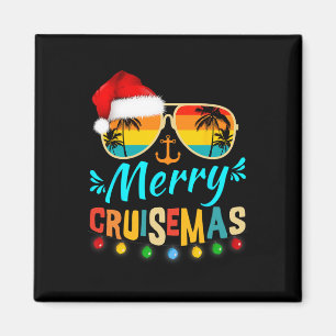 Merry Cruisemas Christmas Santa Reindeer Kreuzfahr Magnet