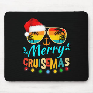 Merry Cruisemas Christmas Santa Reindeer Kreuzfahr Mousepad
