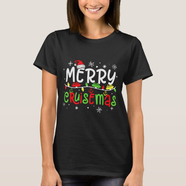 Merry Cruisemas Christmas Xmas Cruise Family Pajam T-Shirt (Vorderseite)