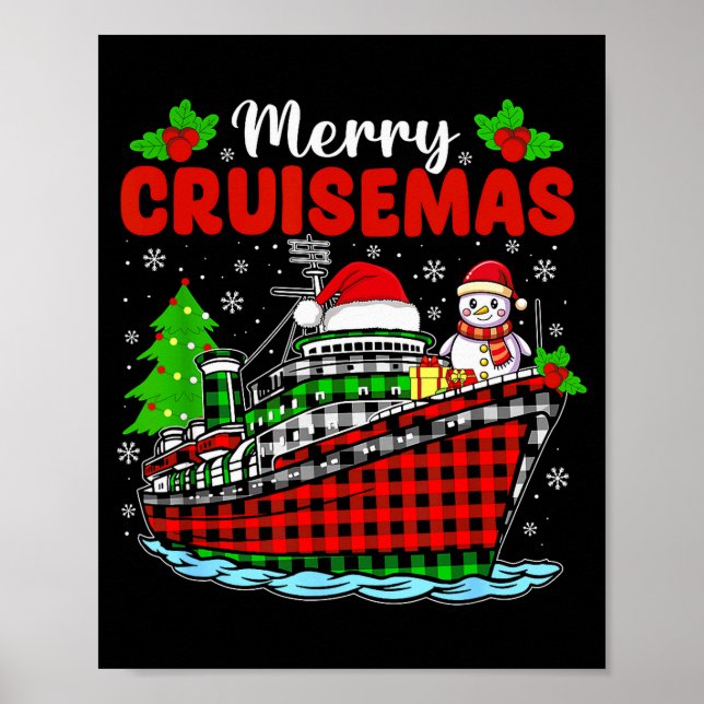 Merry Cruisemas Cruise Christmas Family Xmas Pajam Poster (Vorne)