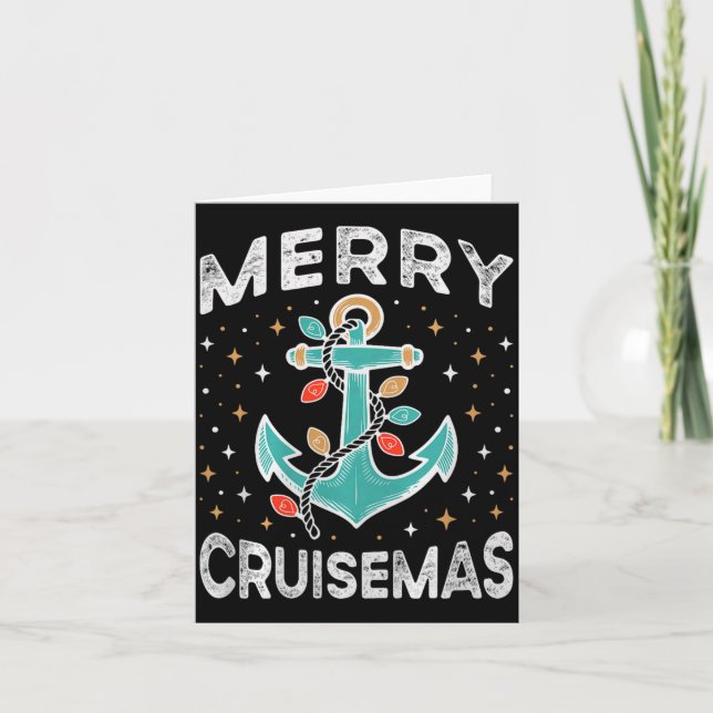 Merry Cruisemas Cruise Christmas Light Matching Fa Karte (Vorderseite)