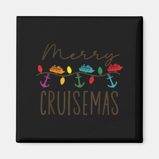 Merry Cruisemas Cruise Christmas Lights Matching F Magnet (Vorne)