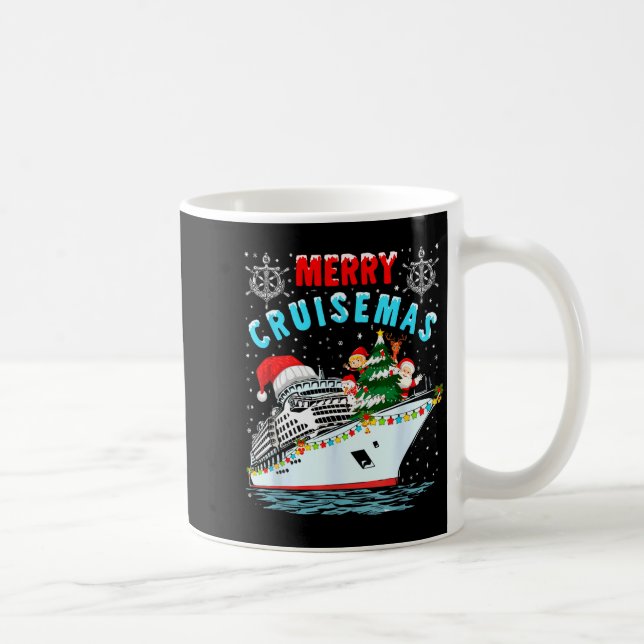 Merry Cruisemas Cruise Ship Family Christmas  Kaffeetasse (Rechts)
