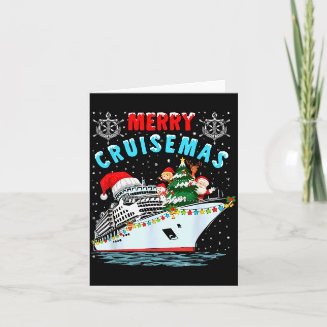 Merry Cruisemas Cruise Ship Family Christmas  Karte