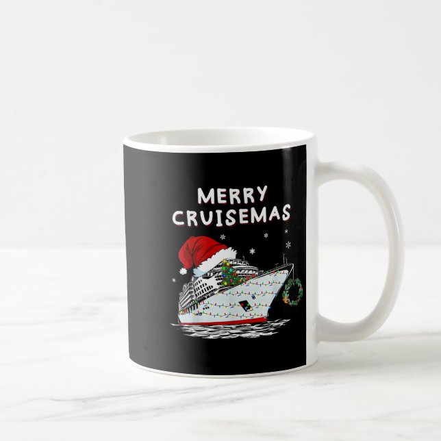 Merry Cruisemas Cruise Ship Santa Hat Christmas Ho Kaffeetasse (Rechts)