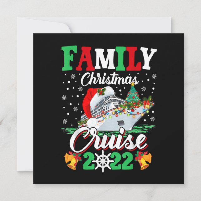 Merry Cruisemas Familie Weihnachten Kreuzfahrt 202 Einladung (Vorderseite)