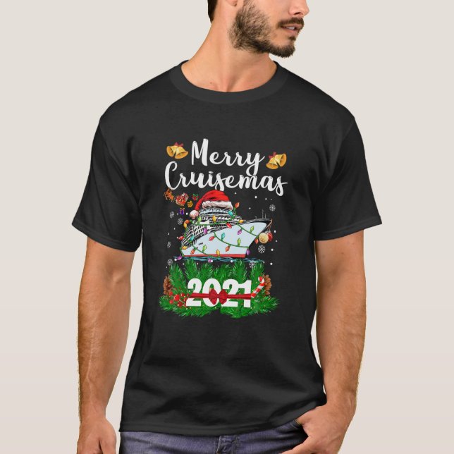 Merry Cruisemas Family Cruise Weihnachten 2021 Fun T-Shirt (Vorderseite)