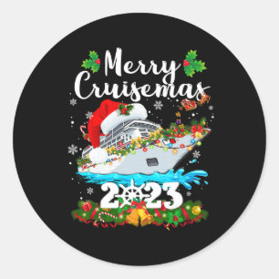 Merry Cruisemas Family Cruise Weihnachten 2023 Spa Runder Aufkleber