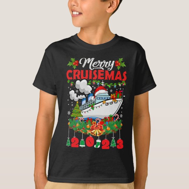 Merry Cruisemas Family Cruise Weihnachten 2023 Spa T-Shirt (Vorderseite)