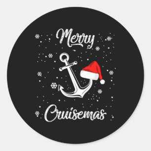 Merry Cruisemas Ugly Weihnachten Weihnachten Weihn Runder Aufkleber