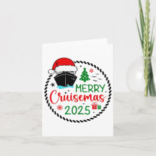 Merry Cruisemas Weihnachtsmannmütze Kreuzfahrtschi Karte