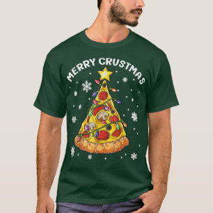 Merry Crustmas Pizza Christmas Tree Pizza Lover Xm T-Shirt