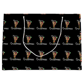 Merry Crustmas Pizza Weihnachten Große Geschenktüte