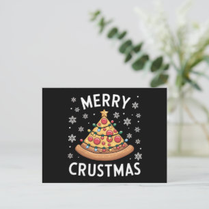 Merry Crustmas Pizza Weihnachtsbaum Weihnachtsgesc Feiertagspostkarte