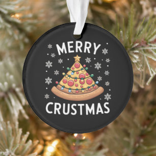 Merry Crustmas Pizza Weihnachtsbaum Weihnachtsgesc Ornament