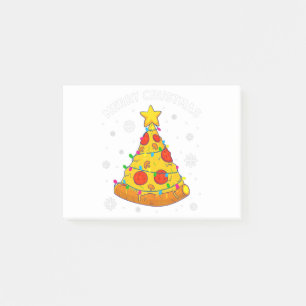 Merry Crustmas Pizza Weihnachtsbaum Weihnachtsgesc Post-it Klebezettel