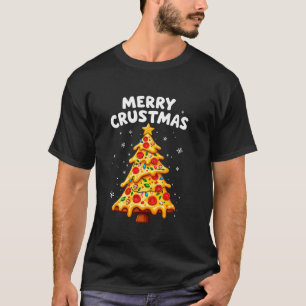 Merry Crustmas Pizza Weihnachtsbaum Xmas Pizza Lov T-Shirt