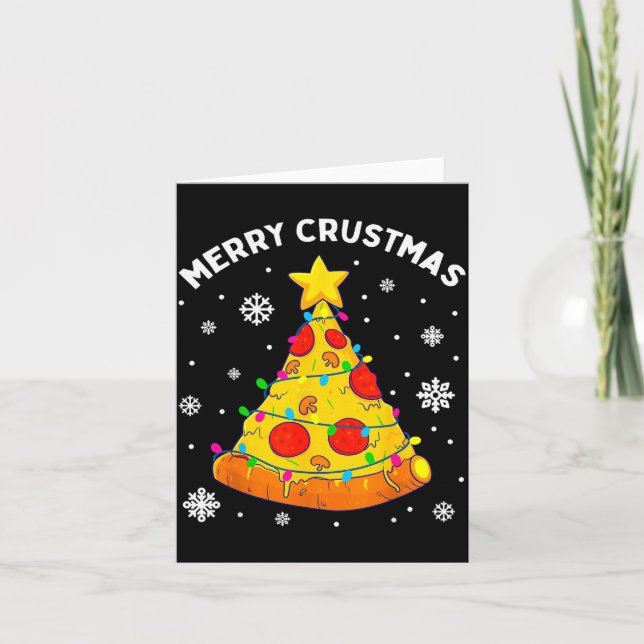 Merry Crustmas Zza Christmas Tree Xmas Kids Men  Karte (Vorderseite)