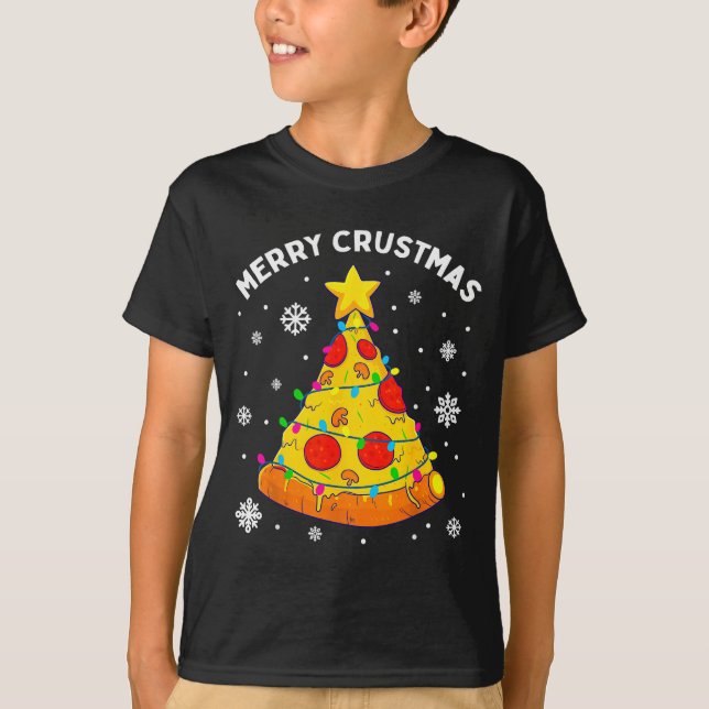 Merry Crustmas Zza Christmas Tree Xmas Kids Men  T-Shirt (Vorderseite)