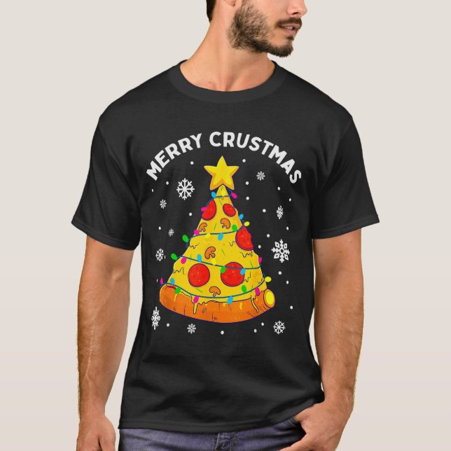 Merry Crustmas Zza Christmas Tree Xmas Kids Men  T-Shirt (Vorderseite)