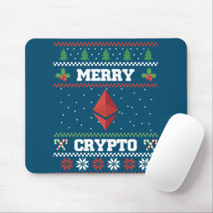 Merry Crypto Ethereum Ugly Christmas Sweater Mousepad