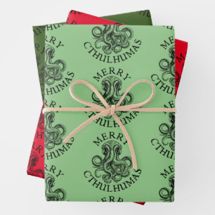 Merry Cthulhumas Lovecraft Cthulhu Geschenkpapier Set