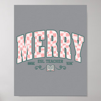 Merry Cvicu Herzkrankenschwester Kariert College Poster