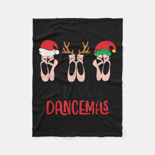 Merry Dancemas Ballet Dance Teacher Christmas Holi Fleecedecke (Vorderseite)