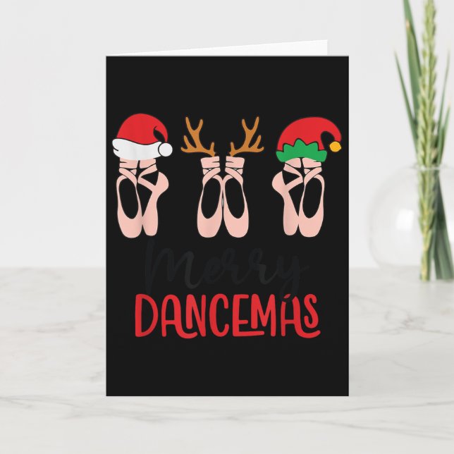 Merry Dancemas Ballet Dance Teacher Christmas Holi Karte (Vorderseite)