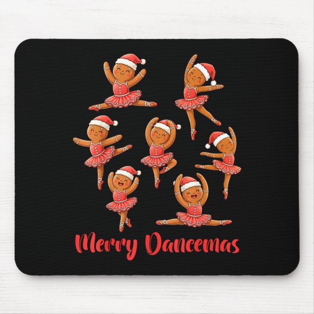 Merry Dancemas Ballet Dancer Gingerbread Teacher C Mousepad (Vorne)