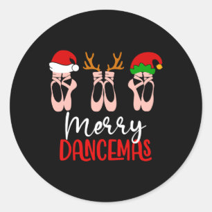 Merry Dancemas Runder Aufkleber