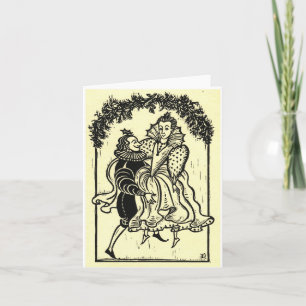Merry Dancers - Woodcut Karte