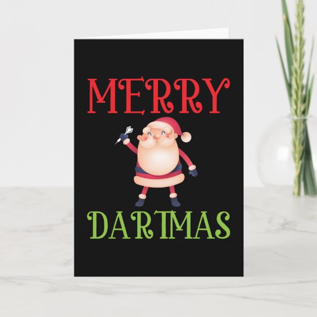 Merry Dartmas - Frohe Weihnachtszeit Karte (Vorderseite)