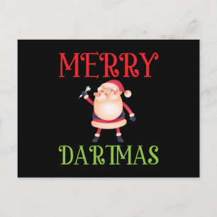 Merry Dartmas - Merry Christmas Dart Postkarte