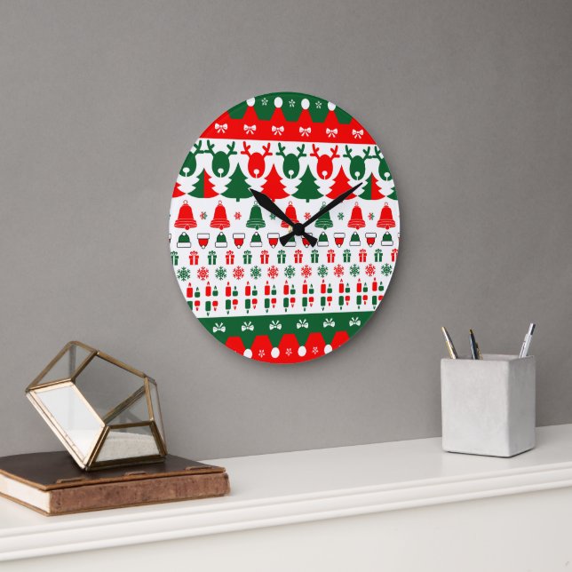 Merry Deer Große Wanduhr (Büro)