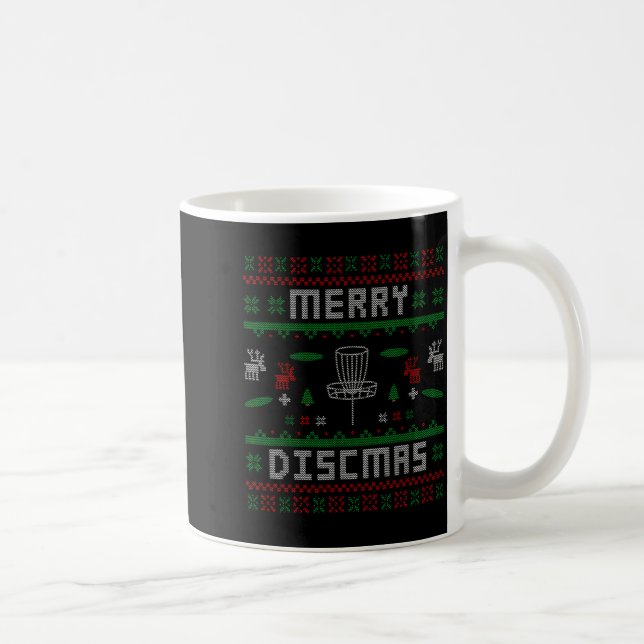 Merry Discmas Disc Golf Ugly Dad Uncle Christmas G Kaffeetasse (Rechts)