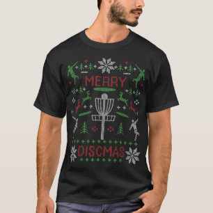 Merry Discmas Golf Ugly Christmas Sweater Par T-Shirt