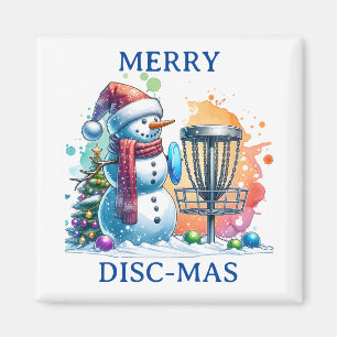 Merry Disk-mas   Disk Golf Christmas Magnet