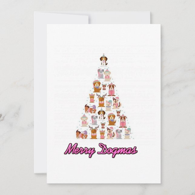 Merry Dogmas Feiertagskarte (Vorderseite)